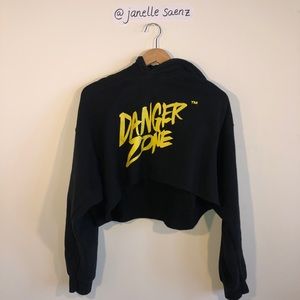 Danger Zone cropped hoodie